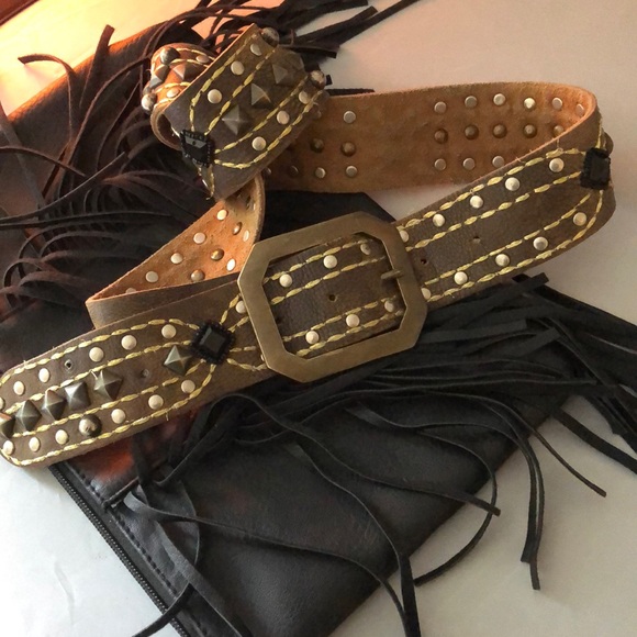 Betsey Johnson Accessories - Betsey Johnson Leather Belt + Case